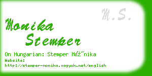 monika stemper business card